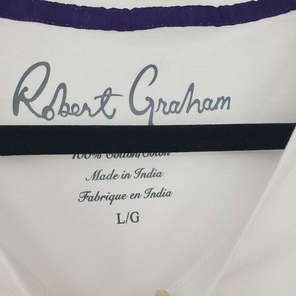 Robert Graham "Leon" Skull Design Short Sleeve Cotton Crewneck TShirt - Picture 3 of 8